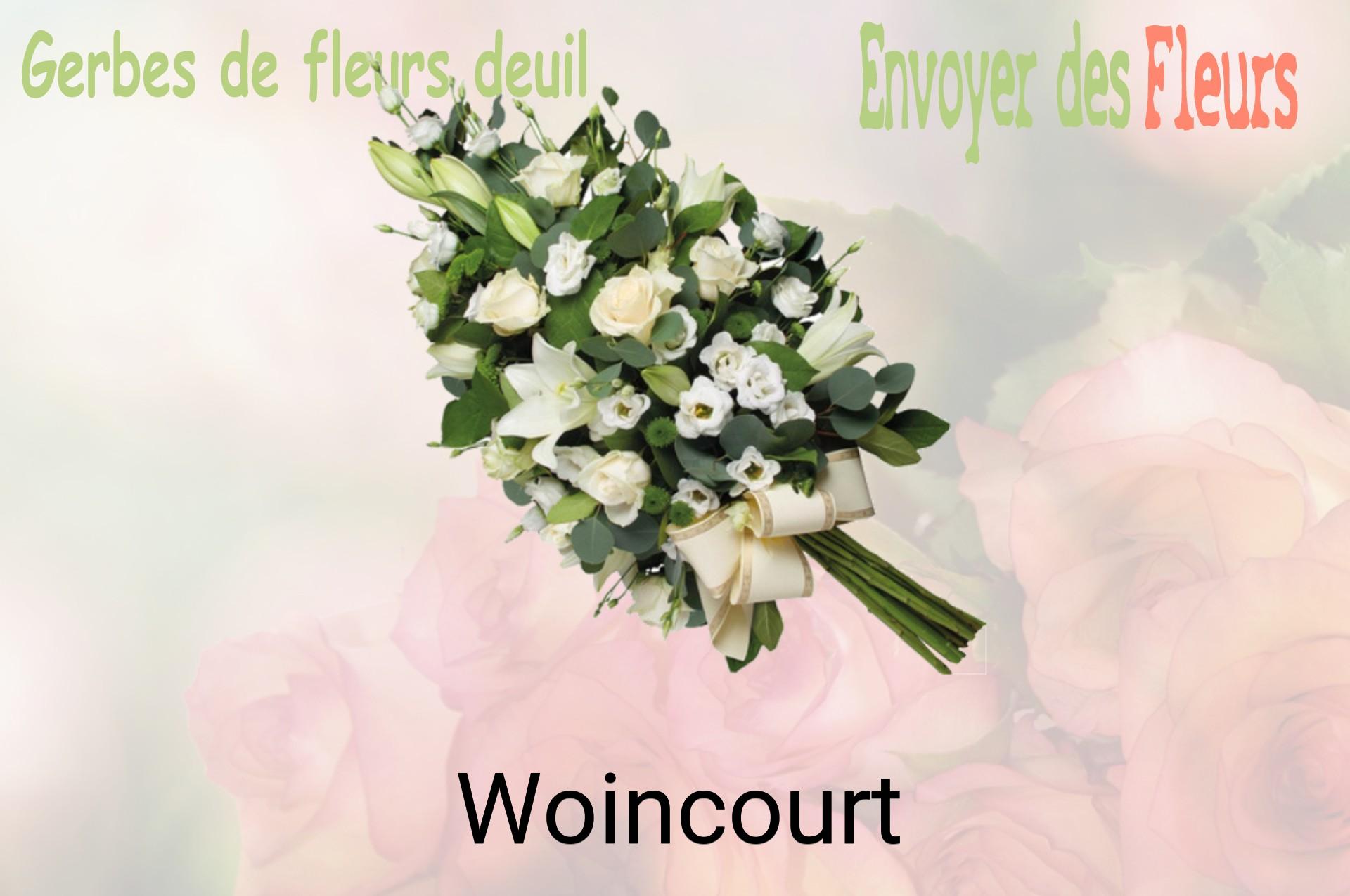Gerbe de fleurs de deuil livrée à Woincourt